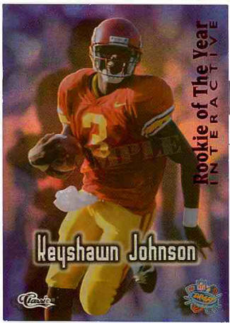 Keyshawn Johnson 1996 rookie promo card image
